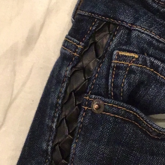 American Eagle Outfitters Cut Off Denim Jean Shorts Embellished Size 4 - Picture 2 of 4